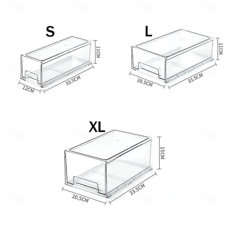 Refrigerator Drawer Storage Partition Board Storage Box Vegetable And Fruit Household Fresh-keeping Box Large Capacity Transparent Storage3