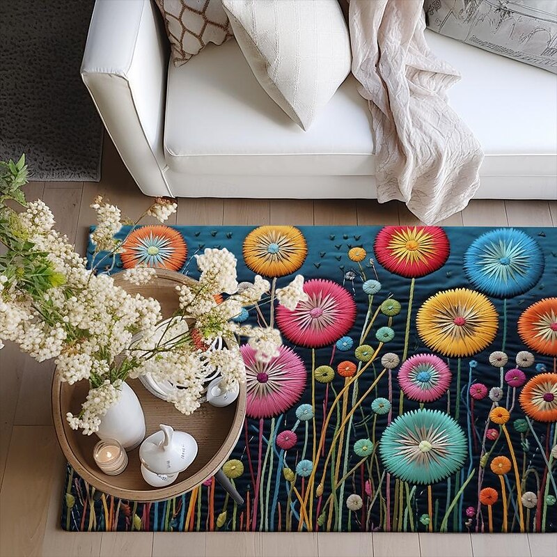 Deadlion Quilting Area Rug Kitchen Mat Non-Slip Oil Proof Floor Mat Livingroom Rug Indoor Outdoor Mat Bedroom Decor Bathroom Mat Entrance Rug Door Mat3