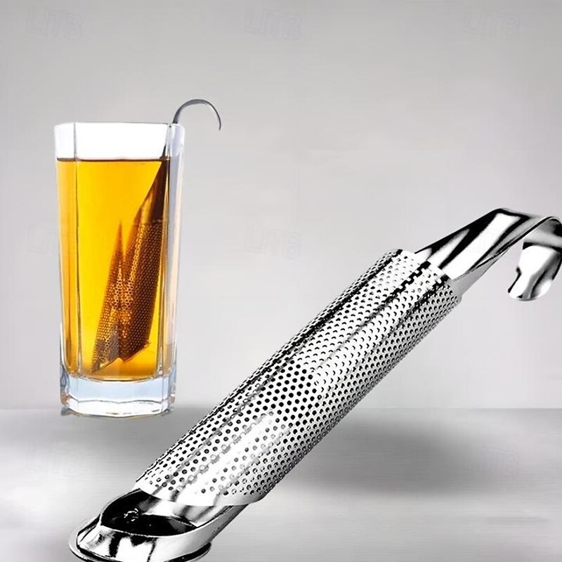 1pc Stainless Steel Tea Strainer Wand, Stainless Steel Tea Infuser, Long-Handle Tea Filter Stainless Steel Tea Diffuser For Loose Tea, Rose, Coffee.