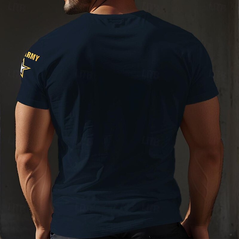 Patriotic T Shirts For Men American Flag T Shirt Tee Top Cotton Short Sleeve Graphic Shirt Black Army Green Dark Blue Comfortable Tee Sports Outdoor Holiday Fashion Designer Clothing2