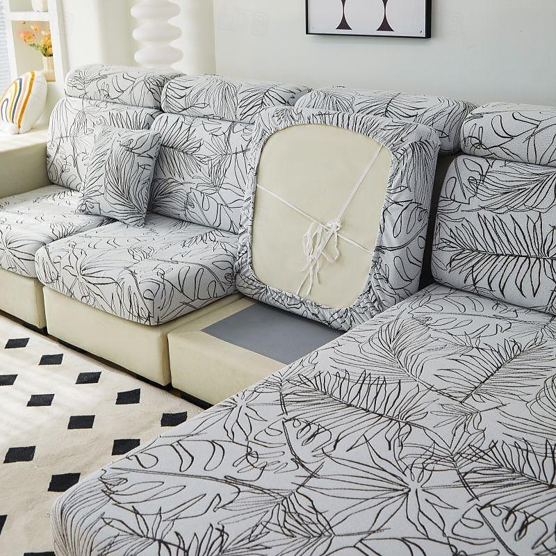 Magic Sofa Cover Stretch Velvet Sofa Seat Couch Cushion Slipcovers, Anti-Slip Furniture Protector for Sectional 1/2/3/4 Seat Cover,L Shape Sofa Covers, Chaise Lounge Sofa Slipcover3