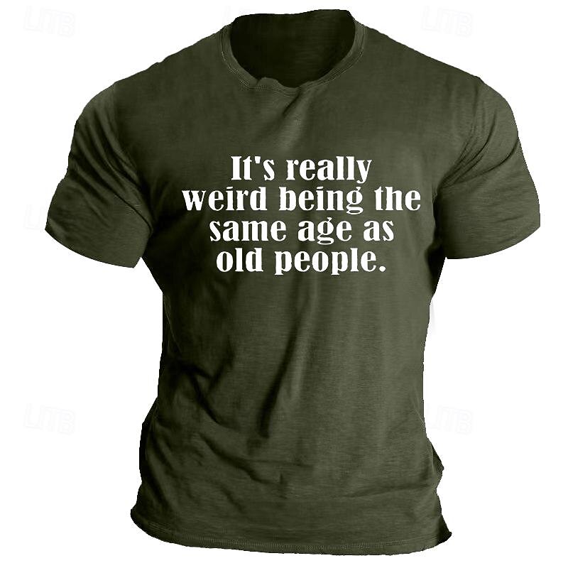 Quotes & Sayings Letter Print Black Blue Light Grey T shirt Tee Casual Style Men's 100% Cotton Graphic T Shirt Leisure Shirt Comfortable Tee Summer Fashion Designer Clothing M L XL XXL XXXL