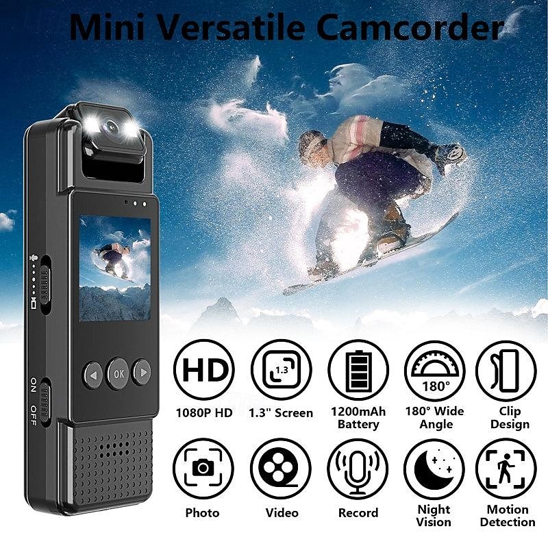 The new portable handheld sports HD 1080P back pocket camera rotates 180 Mini WIFI camcorder2
