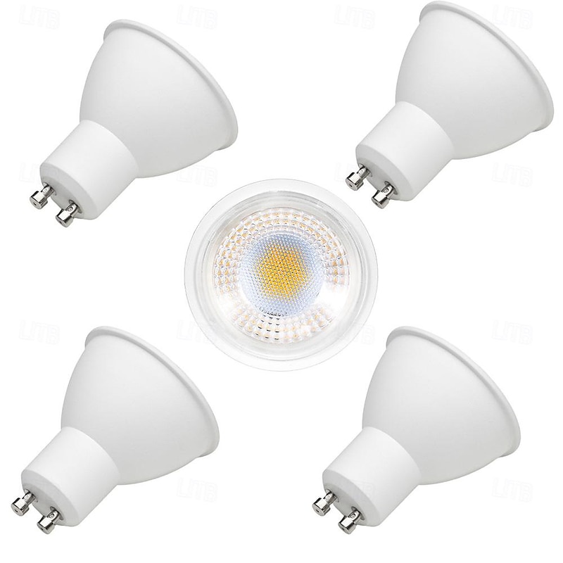4PCS GU10 LED Bulb 7W 8Leds Dimmable 3000K Warm White for Kitchen Range Living Room Bedroom