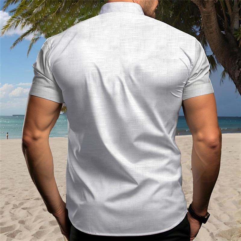 Men's Tropical Jellyfish Summer Hawaiian Shirt Aloha Shirt Printed Shirts Short Sleeves Shirt Standing Collar Hawaiian Resort Vacation Holiday Daily Wear Blue Purple Orange S M L2