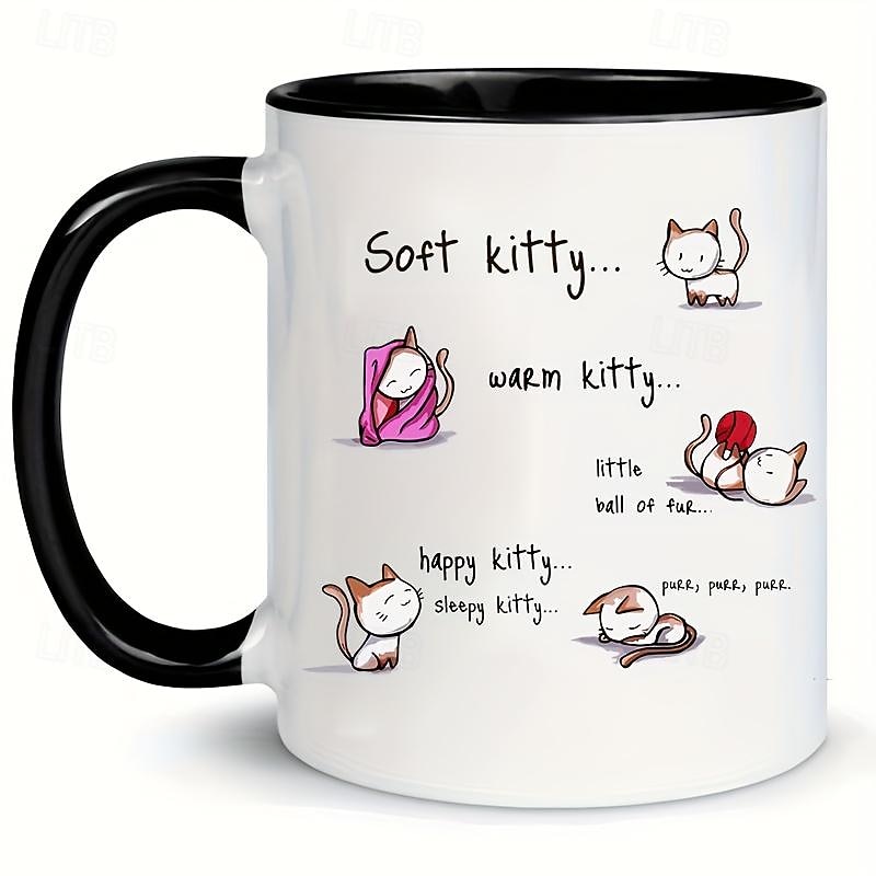 1pc Funny Cat Mug Coffee Mug Funny Gift Inspirational Gift Birthday Gift Party Favor Holiday Decoration Holiday Gift Gift For Friends 11 Oz3