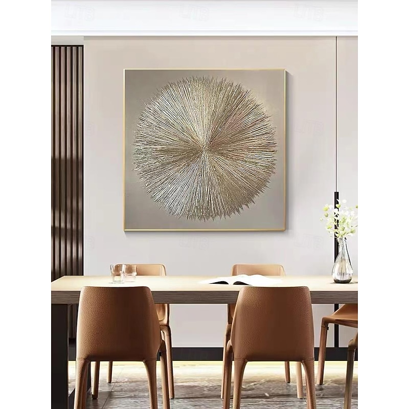 Gold silver Leaf Canvas Art Hand painted Abstract Original Modern Silver Foil Textured Acrylic Painting for Living Room Wall Art Home Decor Stretched Frame Ready to Hang4