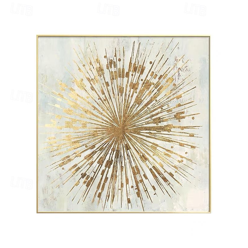 Hand painted gold abstract painting texture art Handmade gold art gold leaf painting original canvas art modern wall art abstract Oil painting Home Decor Stretched Frame Ready to Hang or No Frame2
