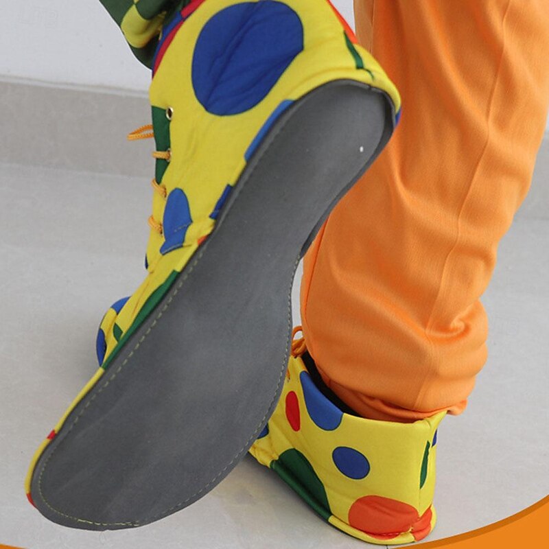 Burlesque Clown Clown Halloween Shoes Party Costume Masquerade It Outfits Cosplay Adults' Men's Women's Carnival Masquerade Performance Party Stage Easy Halloween Costumes Dress Up2