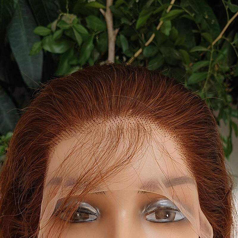 360 Lace Wig Human Hair Light Brown 4#Body Wave Lace Wig 150% Density 12-30 Inch4