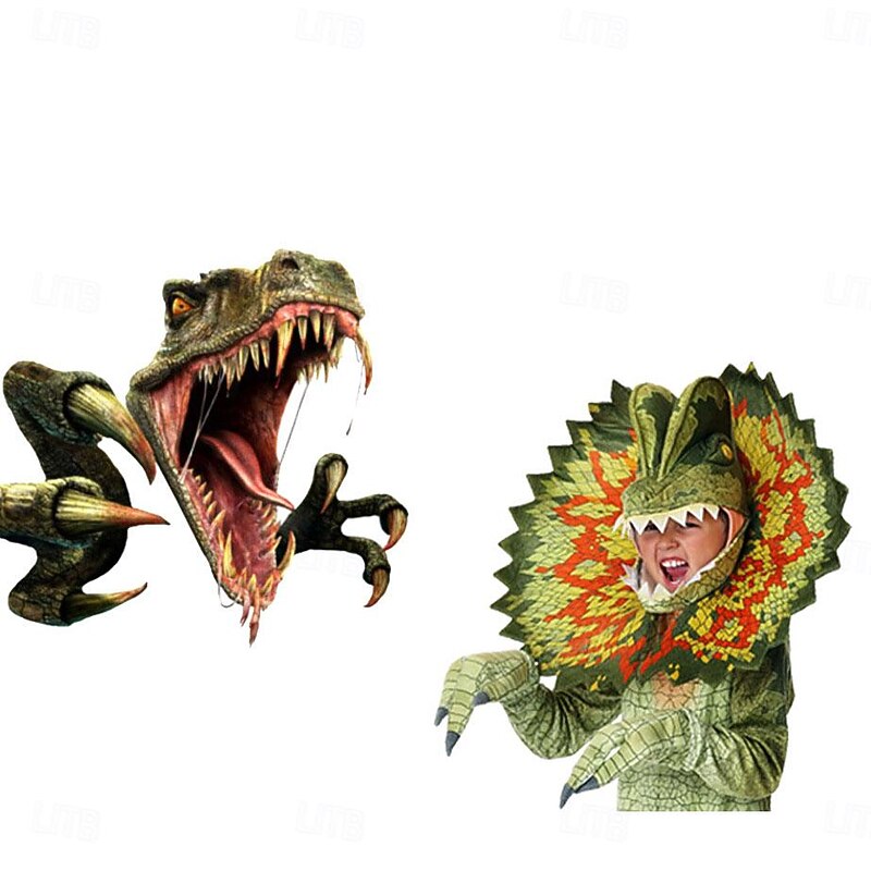 Dinosaur Halloween Cosplay Costume Masquerade Carnival Costume Cosplay Adults' Boys' Girls' Carnival Masquerade Party Masquerade Easy Halloween Costumes Dress Up2