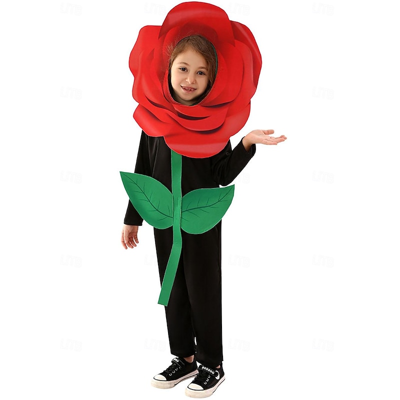 Rose Halloween Cosplay Costume Funny Costumes Carnival Costume Cosplay Funny Costume Adults' Boys' Girls' Carnival Masquerade Party Masquerade Easy Halloween Costumes Dress Up3