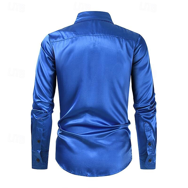 Retro Vintage 1970s Disco Blouse / Shirt Disco Sequins Fancy Dress Men's Carnival Costume Halloween Carnival Masquerade Performance Party / Evening Stage Adults' Shirt4