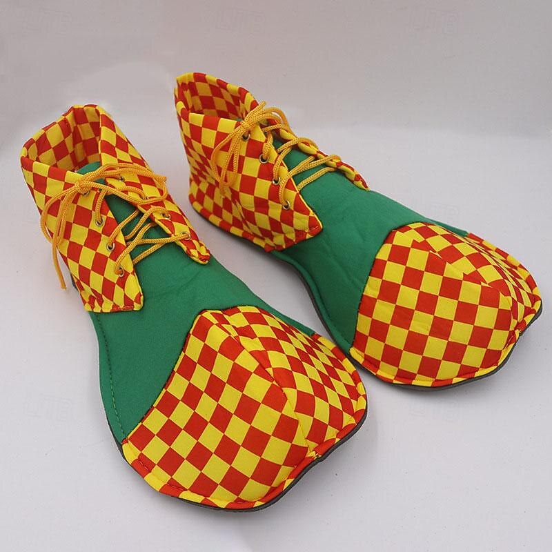 Burlesque Clown Clown Halloween Shoes Party Costume Masquerade It Outfits Cosplay Adults' Men's Women's Carnival Masquerade Performance Party Stage Easy Halloween Costumes Dress Up3