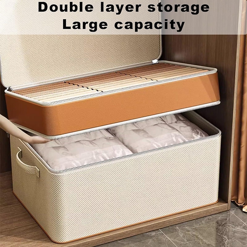 Large Capacity Storage Bags,storage For Clothes,Portable Closet Storage Box With Reinforced Handles,Multi-purpose Household Storage Bag,for Comforters Bedding3