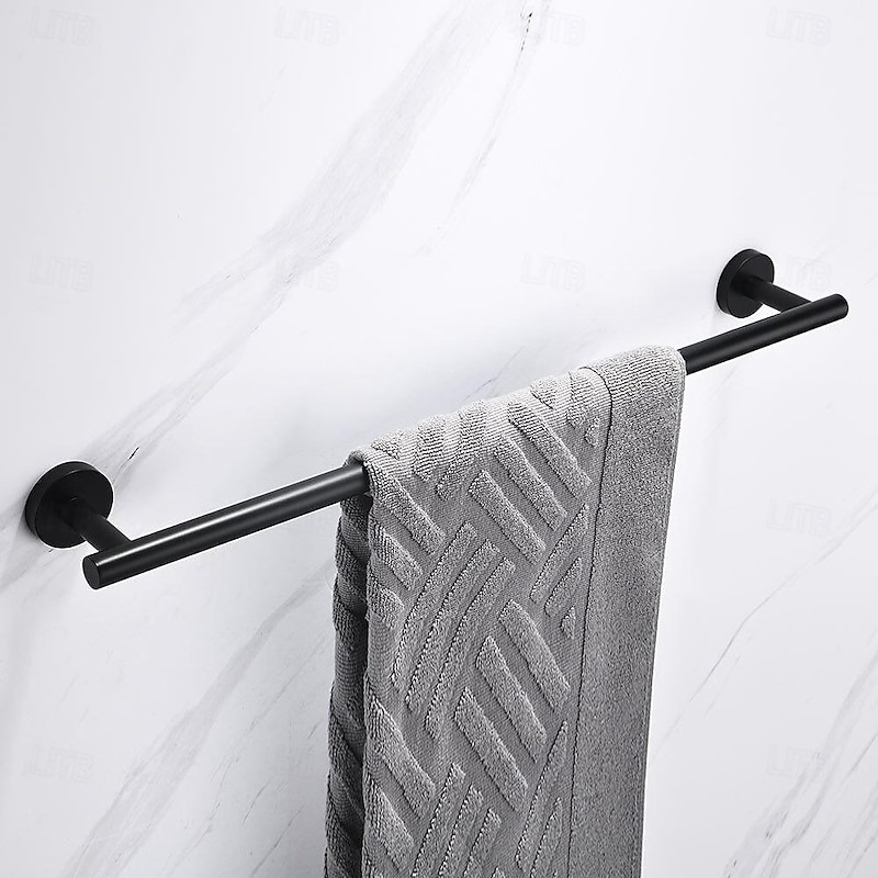 Matte Black Towel Rail Towel Bar Wall Mounted Bathroom Towel Rack Stainless Steel Towel Holder for Bathroom3
