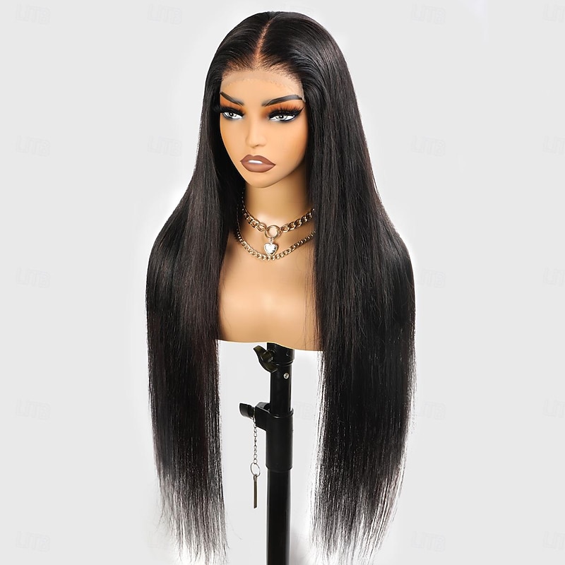 10-30 Inch Straight Transparent T Part Lace Wig Brazilian Lace Closure Wigs Remy Human Hair Lace Frontal Wigs For Women3