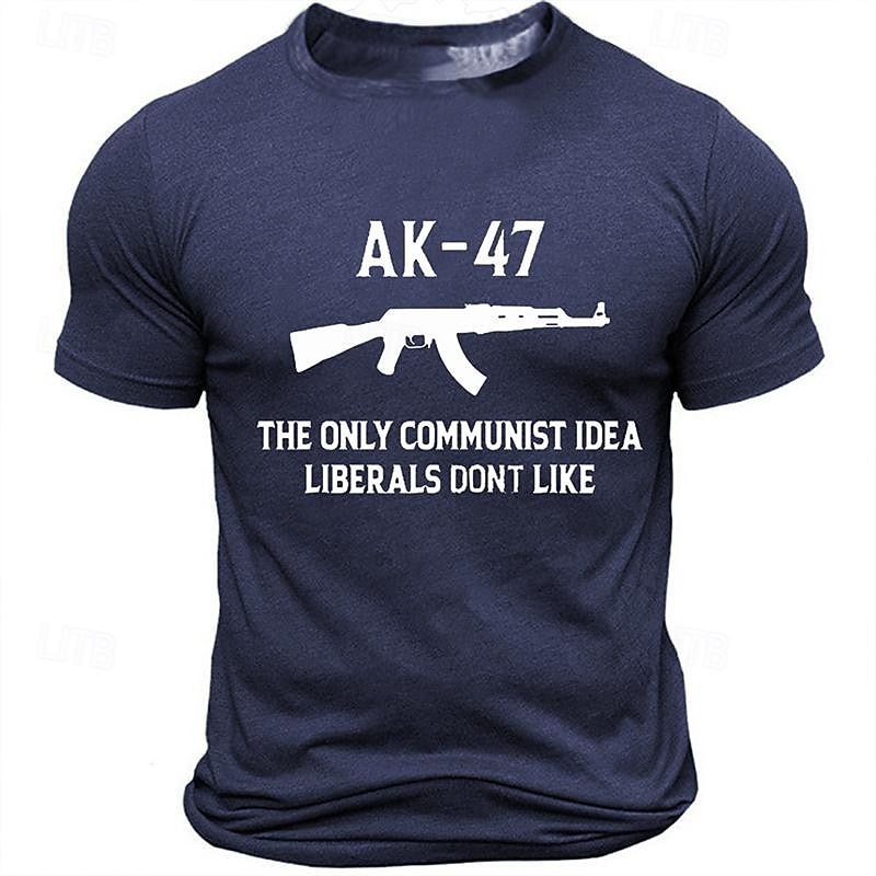 Patriotic T Shirts For Men American US Flag T Shirt Short Sleeve T shirt 3D Print Crew Neck Shirt Daily Military Street Daily Black Summer Spring Clothing Apparel S M L XL XXL XXXL