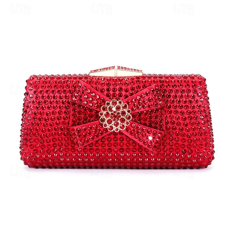 Women's Gold Rhinestone-Embellished Heels with Matching Clutch Bag – Elegant Open-Toe Sandals for Weddings & Special Occasions4