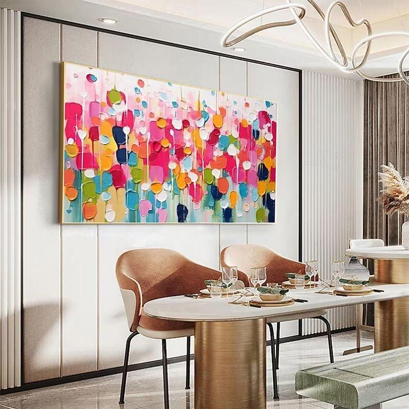 Handmade Oil Painting Canvas Wall Art Decoration Abstract Colorful Thick Oil for Home Decor Rolled Frameless Unstretched Painting3