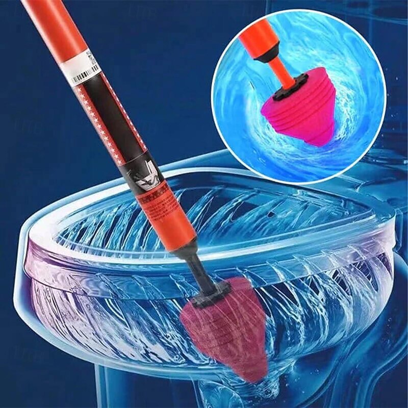 High Pressure Toilet Unblock One Shot Toilet Pipe Plunger, Upgraded Toilet Plunger Kit High Pressure Air Drain Clog Remover Plumbing Tool for Sink Bathroom Kitchen Bathtub Clogged Pipe3