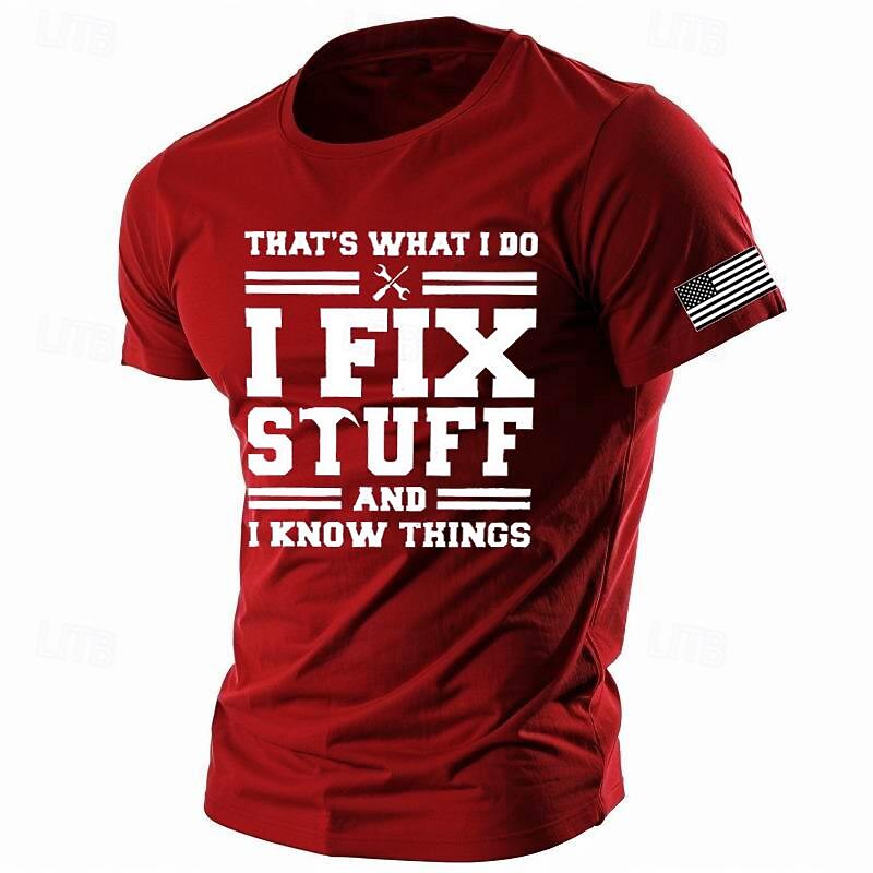 Men's National Flag T Shirt Tee Top Cotton Short Sleeve Graphic Shirt White Red Army Green Comfortable Tee Vacation Street Fashion Designer Clothing2