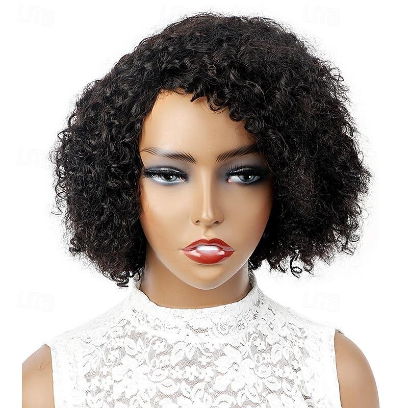 Short Afro Kinky Curly Pixie Cut Wigs For Women Human Hair Malaysian Remy 150% Density Human Hair Wigs Machine Made Wig4