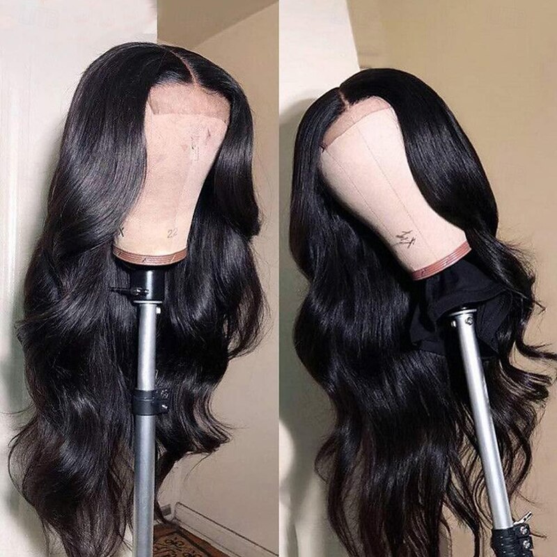 Body Wave Lace Front Wigs Human Hair Pre Plucked 180% Density 13x4 HD Lace Front Wigs for Women Glueless Wigs Black Unprocessed Brazilian Virgin Human Hair with Baby Hair Bleached Knots2