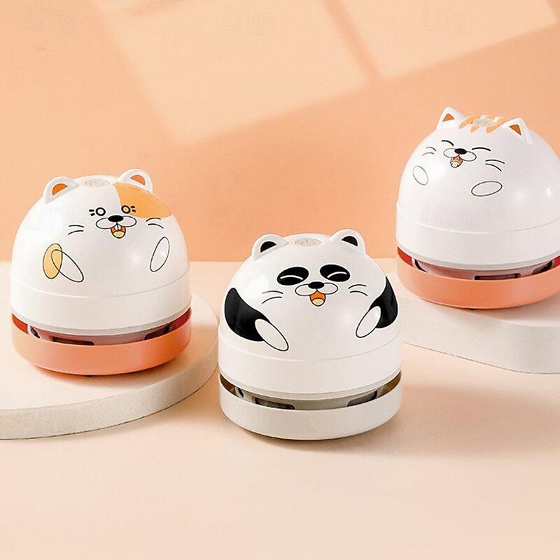 Compact & Cute Table Vacuum Cleaner Cleaning Up Dust & Mess In Tight Spaces USB Charge Vacuum for Desk