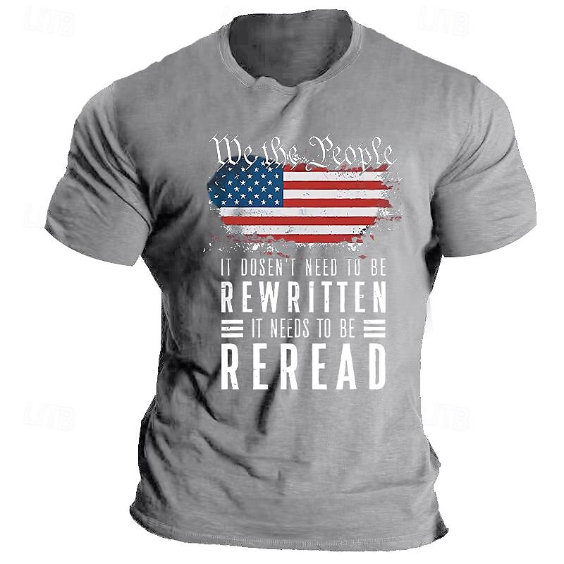 Patriotic T Shirts For Men Graphic France National Flag T shirt Tee Short Sleeve T shirt 3D Print Crew Neck Shirt Vintage Fashion Designer Outdoor Casual Daily Red Spring & Summer Clothing Apparel S2