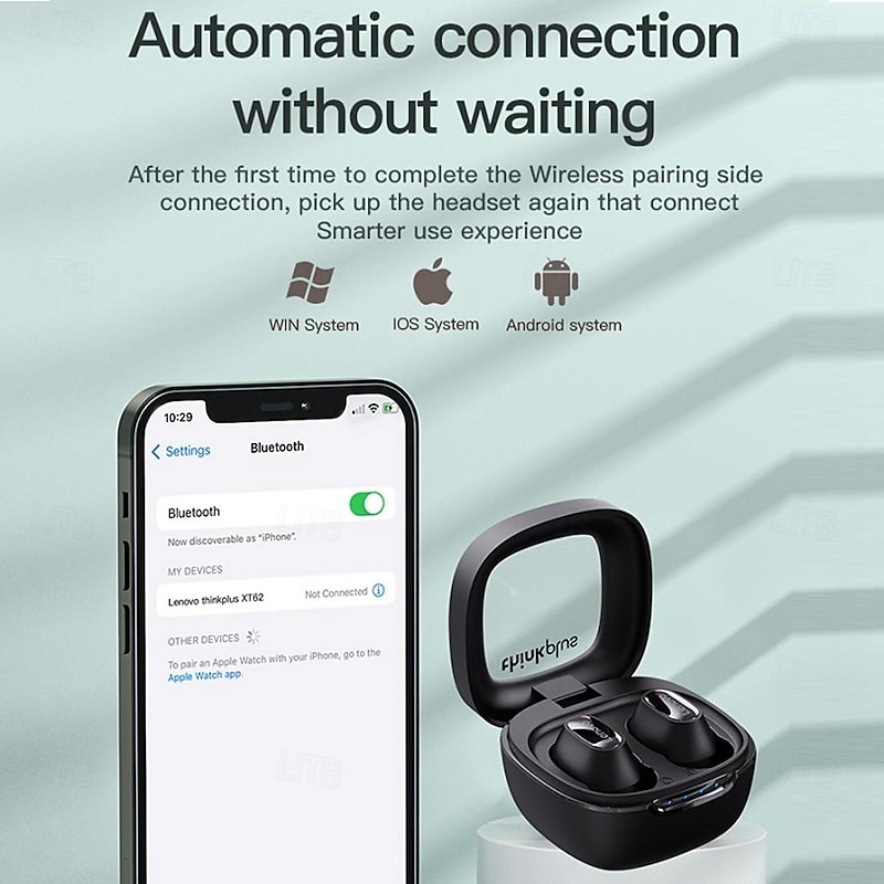 Lenovo XT62 Earphone Bluetooth 5.3 Wireless Earbuds Low Latency Headphones HiFi Sport Headset With Mic HD Call 2022 NEW4