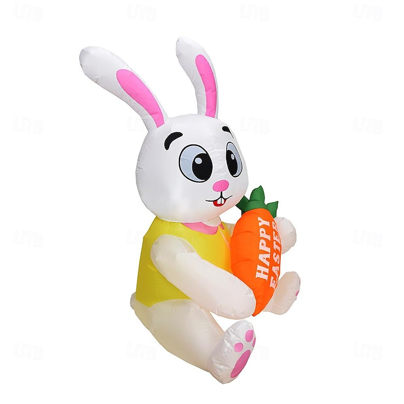 Easter Inflatable Bunny Eggs 1.5 meters with lights light up holiday decoration props4