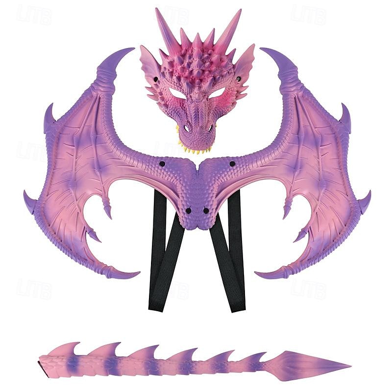Dragon Halloween Wings Mask Party Costume Carnival Costume Party / Evening Cosplay Costume Kid's Boys' Girls' Carnival Children's Day Masquerade Party Halloween Masquerade Easy Halloween Costumes2
