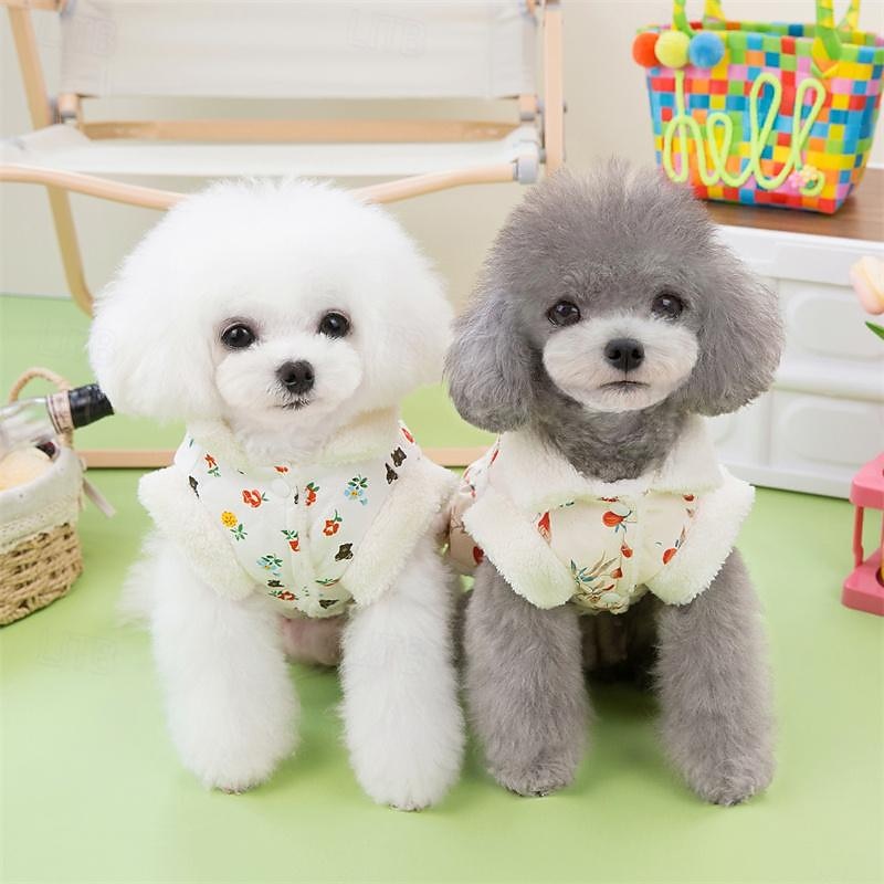 Dog Cat Dress Elegant Cute Winter Breathable Soft Washable Comfortable Thick Dailywear Casual Daily Birthday Weekend Walking Dog Clothing for Cat Dog Husky Labrador Alaskan Malamute2