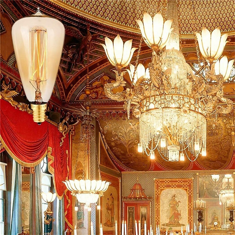 40W Edison Bulb Lamp E14 ST48 Dimmable Incandescent Vintage Edison Light Bulb 220-240V 4/6/10pcs