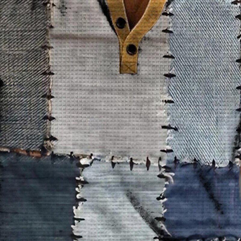 Plaid Faux Patchwork Pattern Men's Casual 3D Print T shirt Tee Henley Shirt Waffle T Shirt Sports Outdoor Casual Daily T shirt Light Blue Blue Sky Blue Short Sleeve Henley Shirt Spring & Summer3