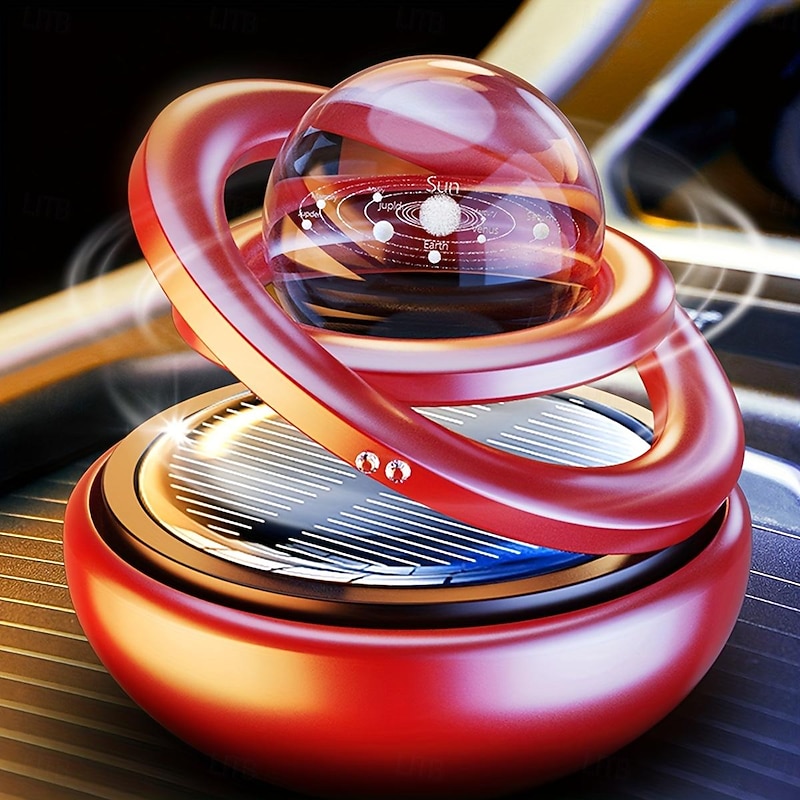 Planet Car Aromatherapy Perfume - Solar-Powered Car Air Freshener for Men - Long-Lasting Fragrance and Decorative Design