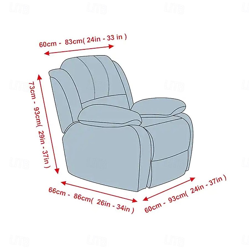 Floral Recliner Covers Slipcovers Lazyboy Covers Couch Chair Cover 4-Pcs Set, Non Slip Reclining with Storage Pockets Furniture Protector for Living Room2