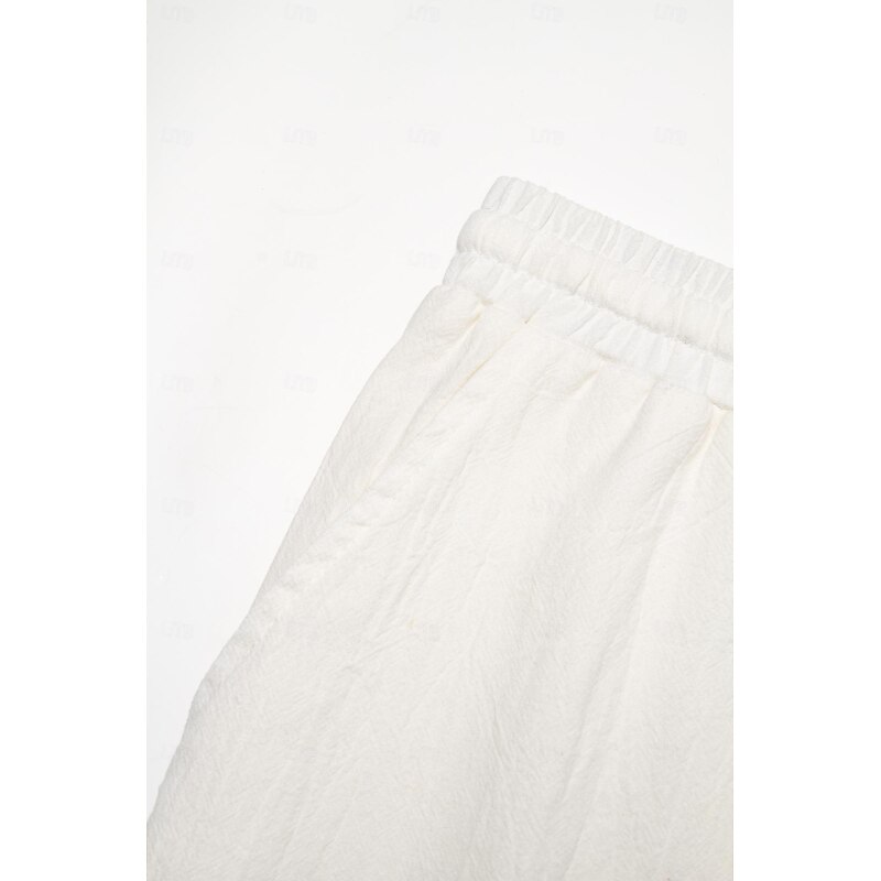 Men's Shorts Summer Shorts Beach Shorts Drawstring Elastic Waist Straight Leg Plain Comfort Breathable Short Casual Daily Holiday Fashion Classic Style Azure Black2