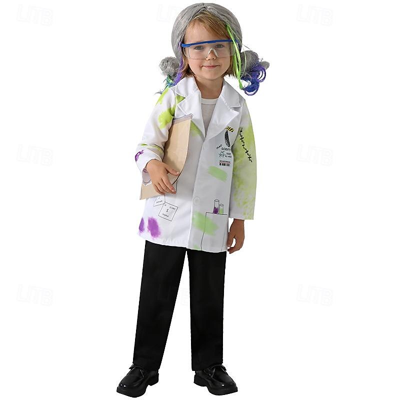 Boys Girls' Scientist Cosplay Costume Outfits For Masquerade Cosplay Kid's Coat