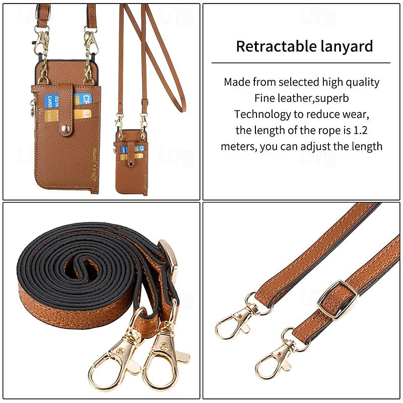 Phone Case For iPhone 16 15 14 Pro Max Plus 13 12 Pro Max Wallet Case Detachable Zipper with Lanyard Heart Retro TPU PU Leather3