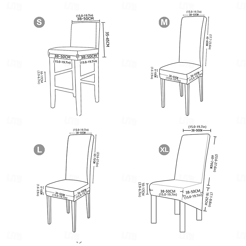 1 Piece Water Resistant Stretch Jacquard Dining Chair Cover, Stretch Chair CoverHigh Back Dining Chair Cover Chair Cover Bar Stool Chair Cover, Chair Protector Cover Seat Slipcover3