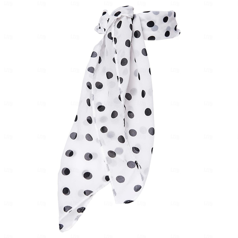 Retro Vintage 1950s Grease Outfits Rockabilly Square Chiffon Scarf Polka dots Fancy Dress Women's Party Casual Daily Adults' Scarf Spring & Summer3