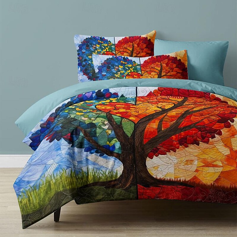Tree Of Life Pattern Duvet Cover Set Set Soft 3-Piece Luxury Cotton Bedding Set Home Decor Gift Twin Full King Queen Size Duvet Cover4