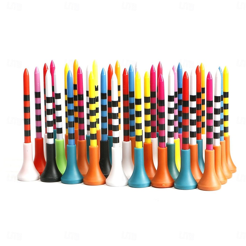 50pcs Golf Tee Plastic Ball Holder 83mm Rubber Cushioned Soft Top for Teeing Off - Golf Tee Ball Stand Support New 83mm 70mm