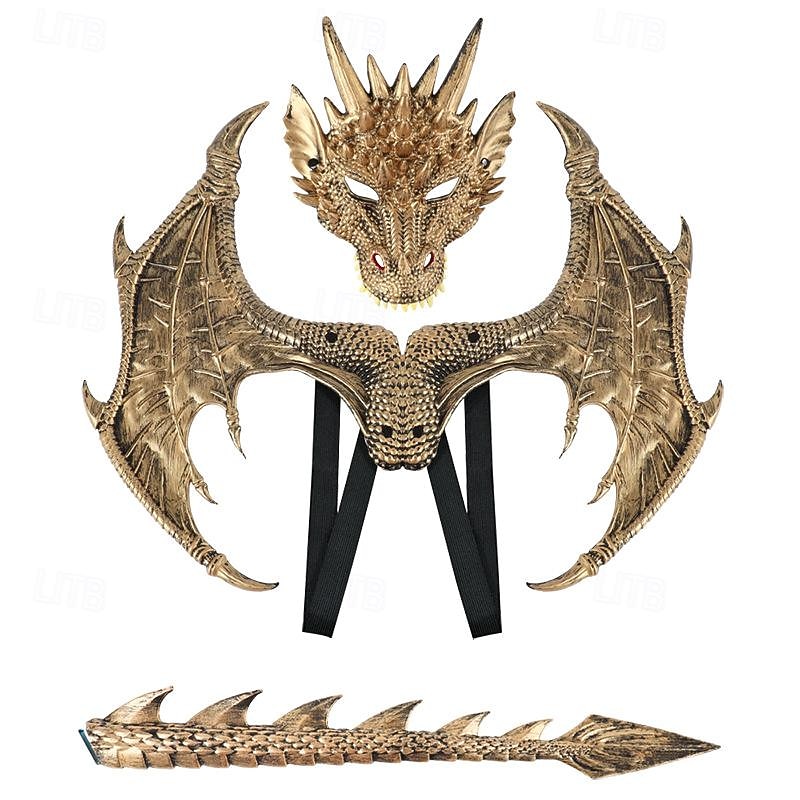 Dragon Halloween Wings Mask Party Costume Carnival Costume Party / Evening Cosplay Costume Kid's Boys' Girls' Carnival Children's Day Masquerade Party Halloween Masquerade Easy Halloween Costumes