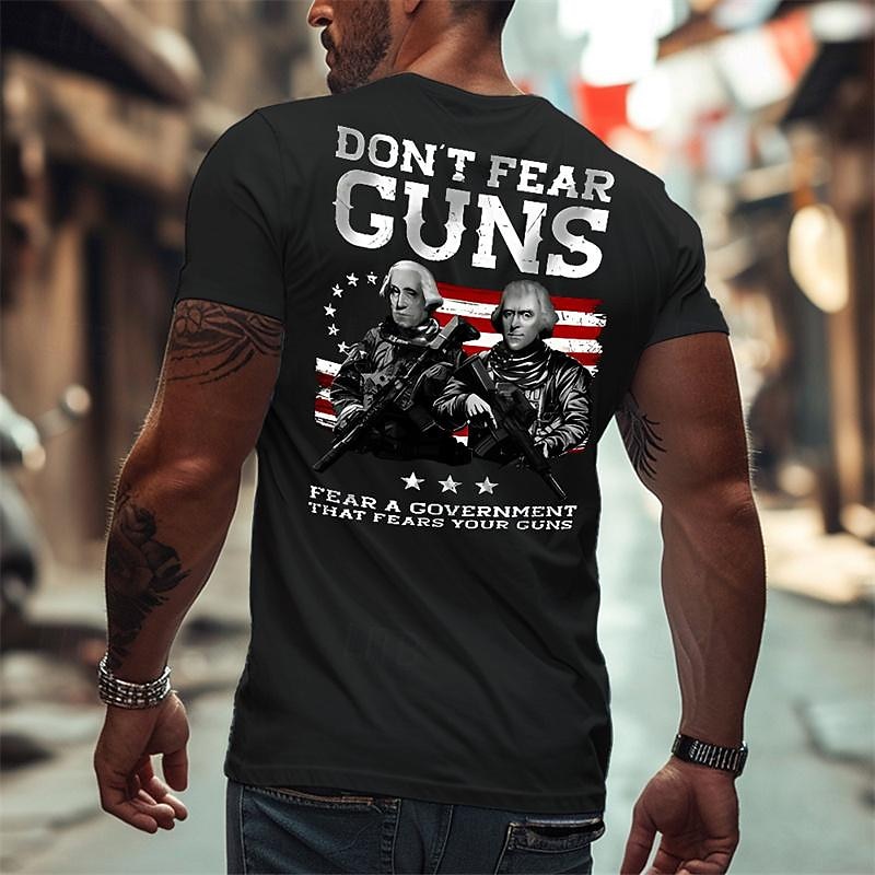 Patriotic T Shirts For Men Funny Voted T Shirt Short Sleeve T shirt 3D Print Crew Neck Shirt Funny Political T Shirt Street Casual Daily Black Red Blue Summer Spring All Seasons Clothing Apparel S M