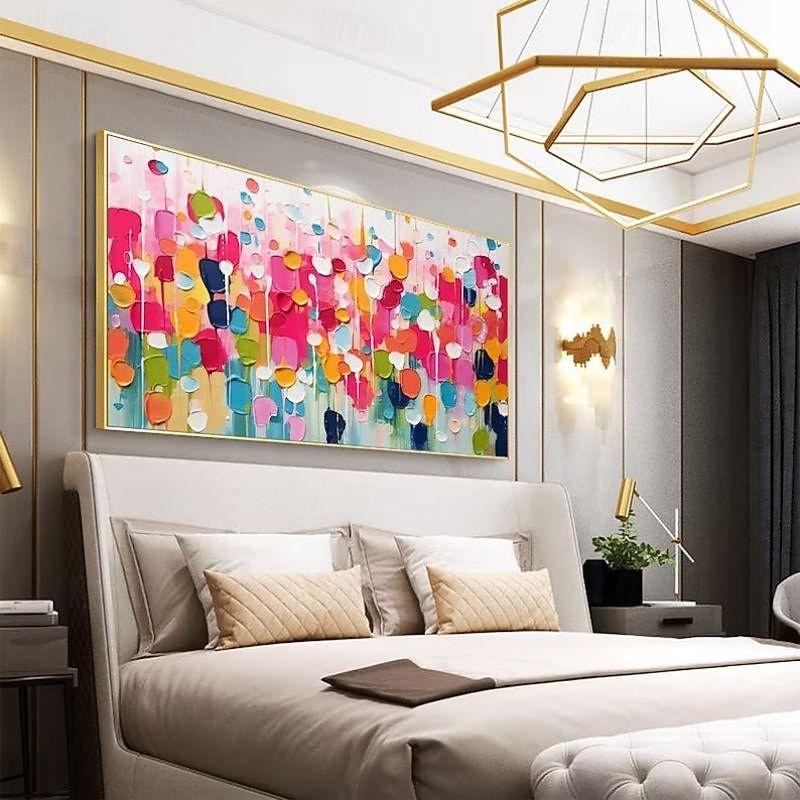 Handmade Oil Painting Canvas Wall Art Decoration Abstract Colorful Thick Oil for Home Decor Rolled Frameless Unstretched Painting4