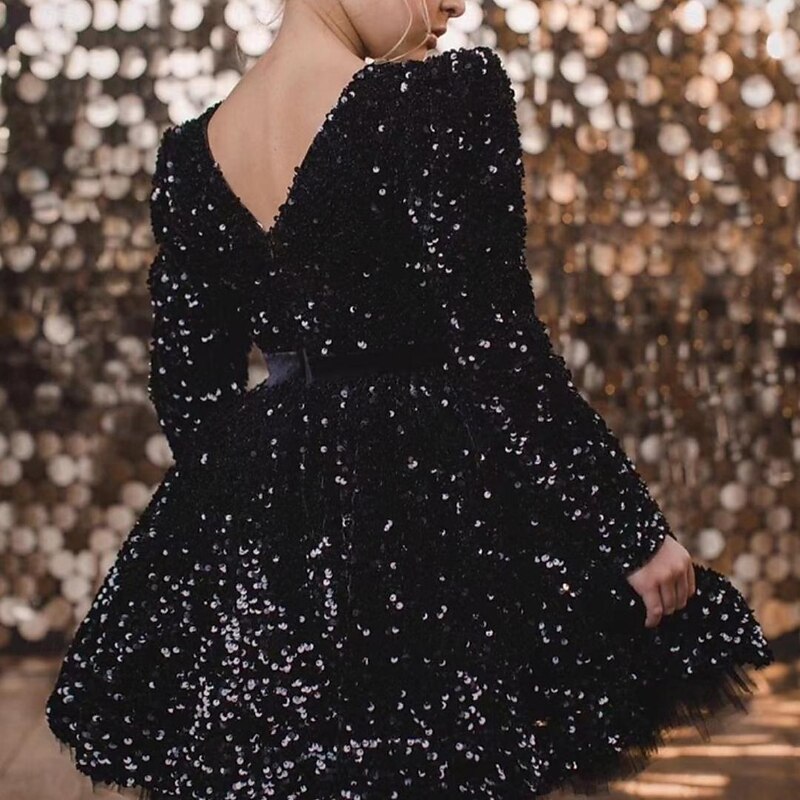 Kids Girls' Party Dress Solid Color Long Sleeve Performance Mesh Princess Sweet Mesh Mid-Calf Sheath Dress Tulle Dress Summer Spring Fall kids Silver Black4