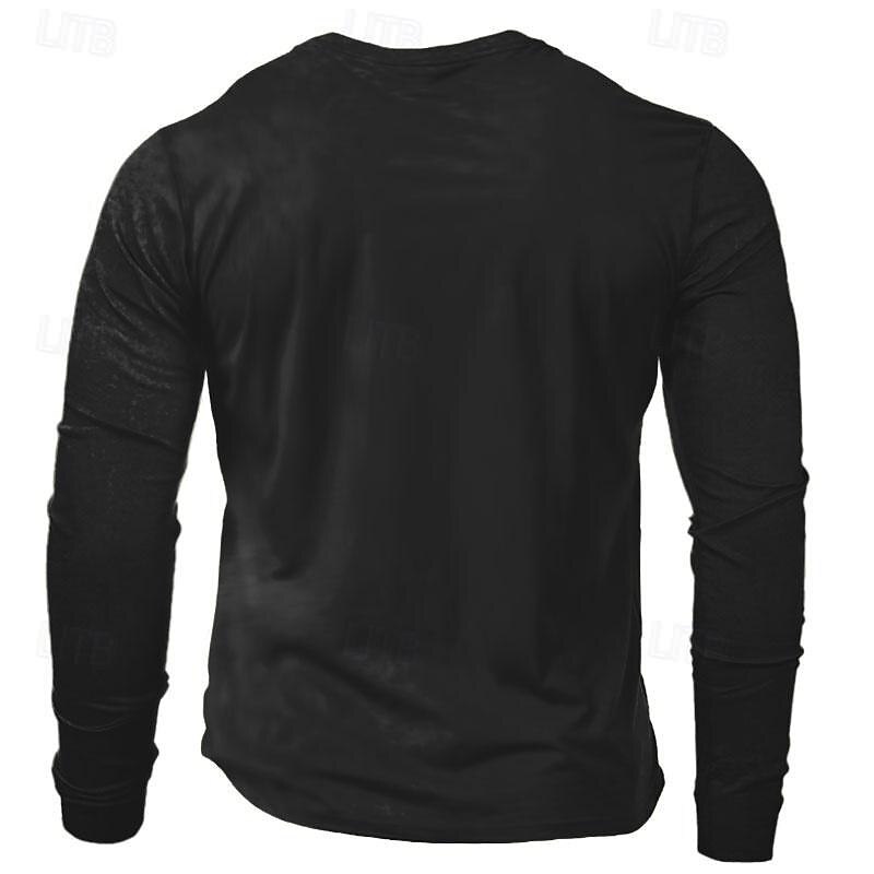 Halloween Day of the Dead Skull Men's Graphic Skeleton T shirt Long Sleeve T shirt 3D Print Crew Neck Shirt Designer Casual Subculture Sports Outdoor Holiday Going out Spring Fall Clothing Apparel2